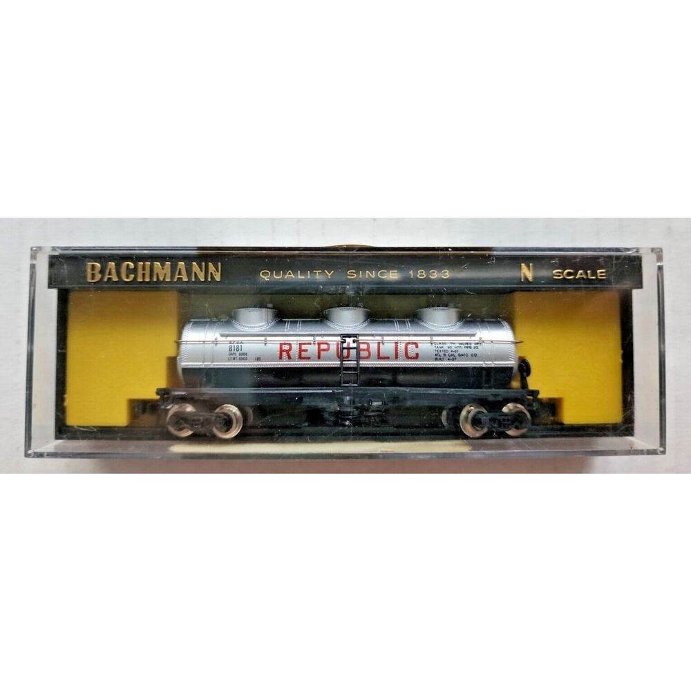 Bachmann 5425 N Scale 42' Republic 3-Dome Tank Car Sealed‎ NIB U103-67